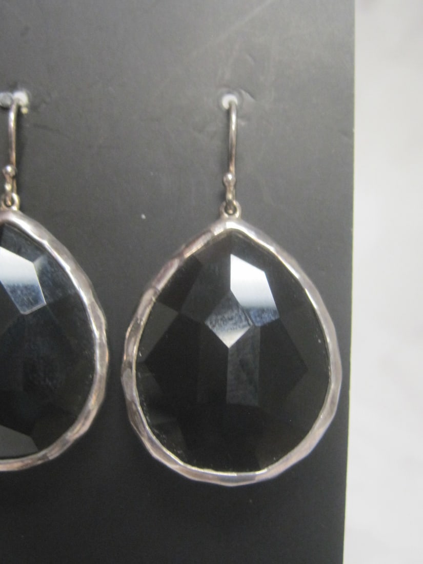 Ippolita Sterling Silver Teardrop Black Onyx Earrings - 2