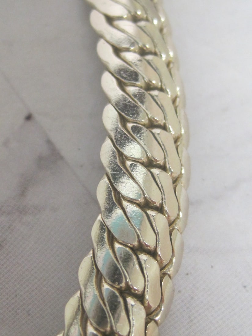 16" Vintage Silver Tone Necklace - 2