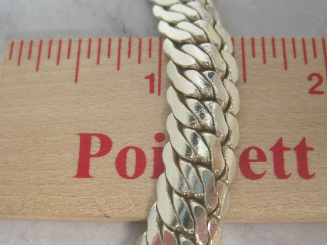 16" Vintage Silver Tone Necklace - 4