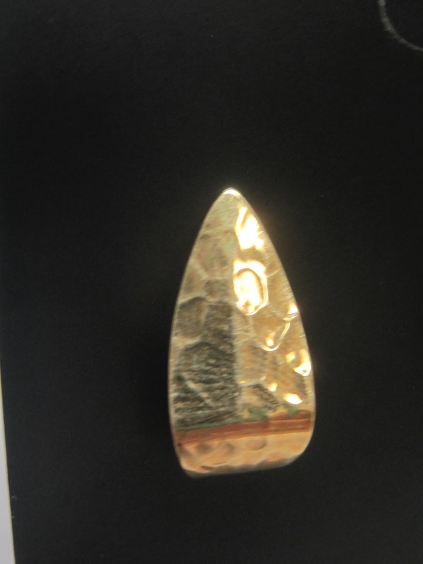 14k Gold Pierced Leaf Earrings - 2