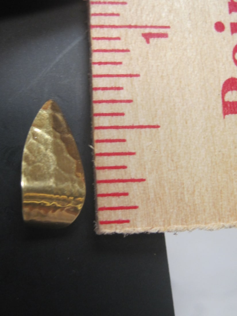 14k Gold Pierced Leaf Earrings - 4