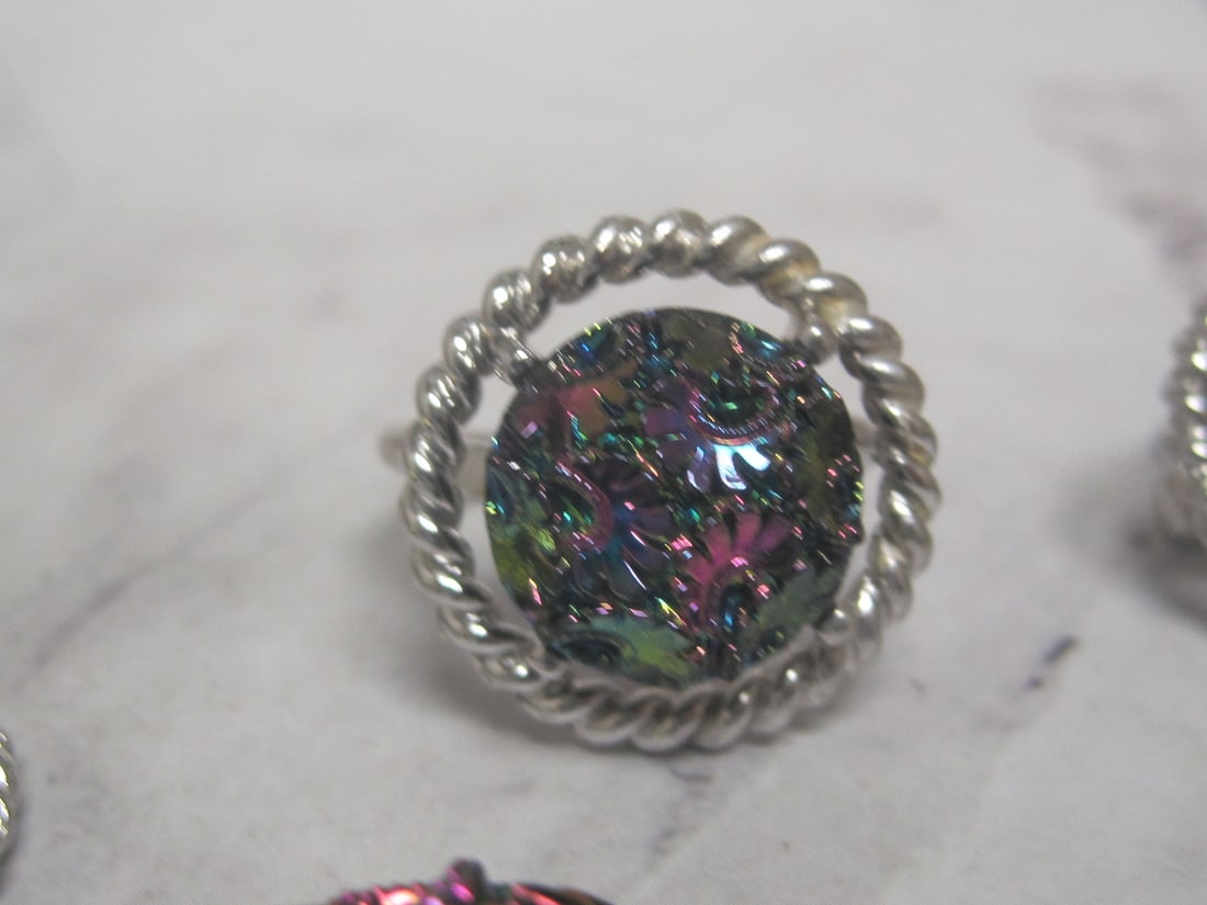 Vintage Sarah Coventry Northern Lights Bracelet, Ring, Clip Earrings - 2