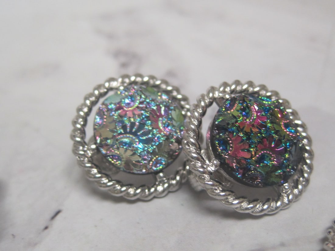 Vintage Sarah Coventry Northern Lights Bracelet, Ring, Clip Earrings - 3