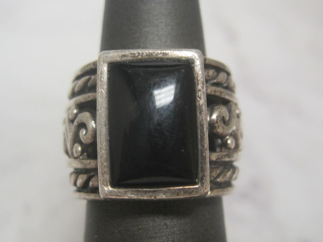 Sterling Silver Onyx Ring (1 of 5)