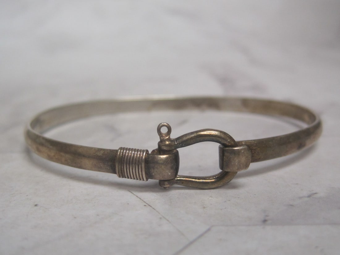 Sterling Silver Belt Bangle Bracelet (1 of 4)