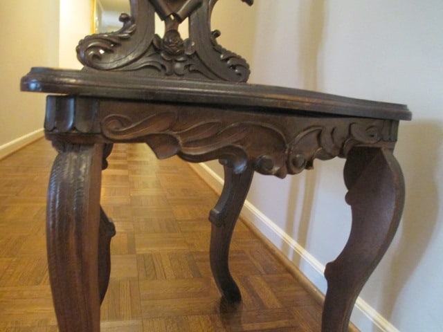 Antique 18th Century Intricately Carved German Black Forest Musical Chair - 10