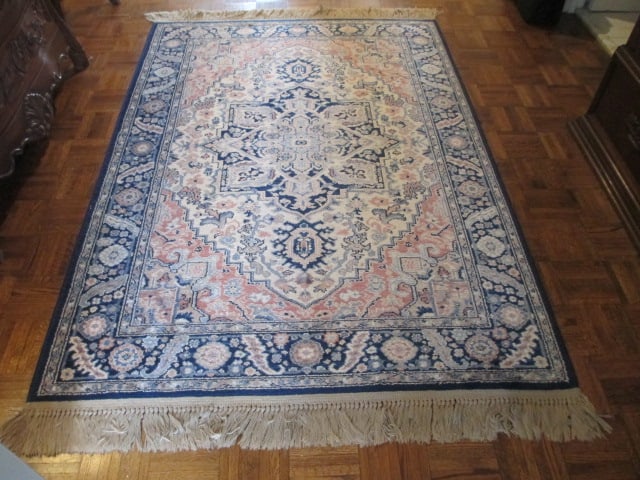 Karastan "Blue Heriz" Wool Area Rug: Pattern #748, 4'-3" x 6', Local Pickup Only 
