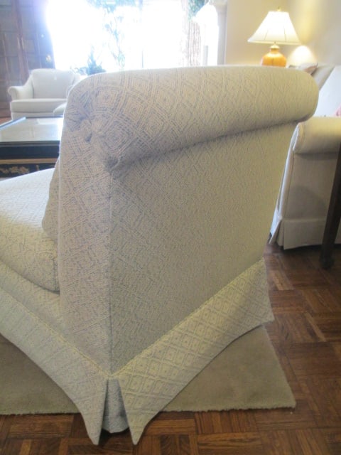 Professionally Tailored Rolled Back Slipper Chair with Matching Accent Pillows - 3