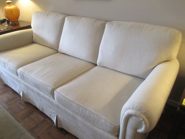 Professionally Tailored Rolled Arm Sofa with Accent Pillows - 5