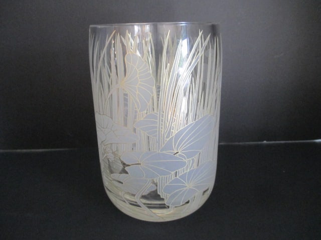 Rosenthal Studio Line "Fleur du Lac" Decorated Vase Designed by Alain le Foll: 8"h 