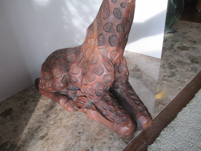 Heavy Sitting Giraffe Statue - 3