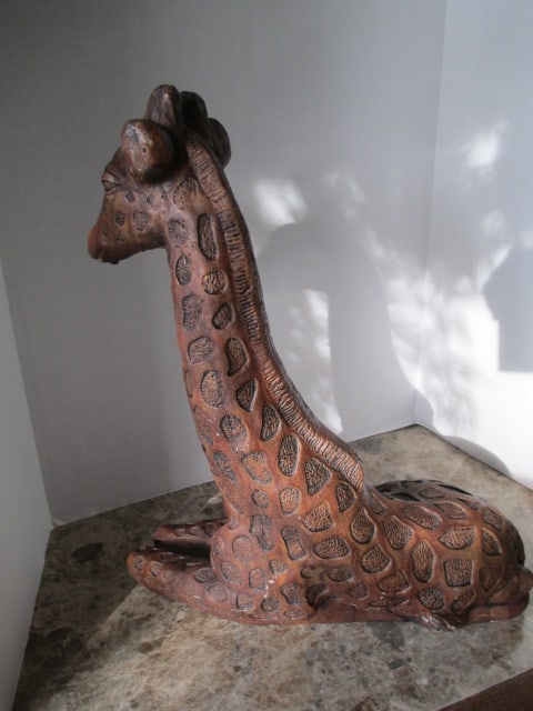 Heavy Sitting Giraffe Statue - 4