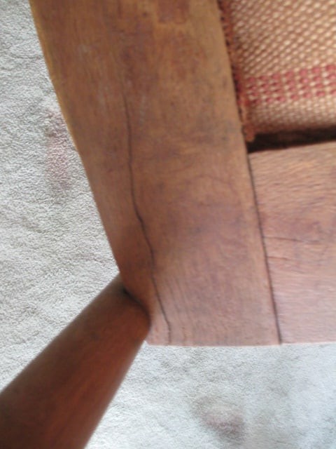 Two Antique Victorian Spindle Back Kitchen Chairs - 10