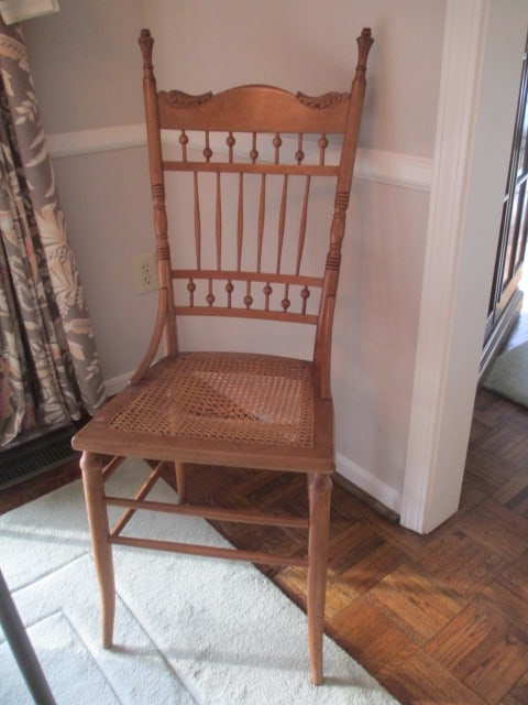 Two Antique Victorian Spindle Back Kitchen Chairs - 13