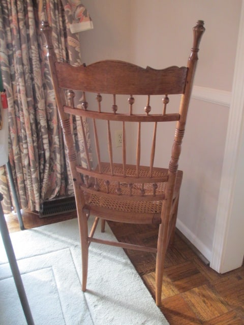 Two Antique Victorian Spindle Back Kitchen Chairs - 19