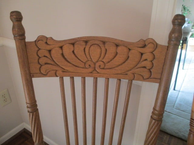 Two Antique Victorian Spindle Back Kitchen Chairs - 3