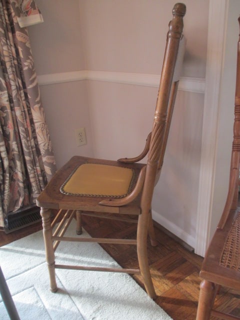 Two Antique Victorian Spindle Back Kitchen Chairs - 6