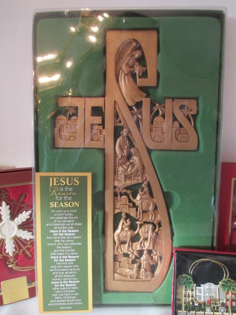 Five Lenox Porcelain Ornaments, Three Crystal Ball Ornaments, Two Reed&Barton - 6