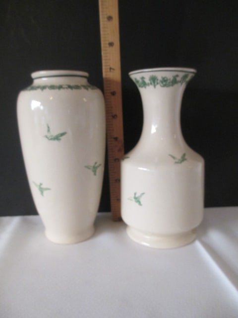 K's Collection Green Toile-Style Transferware Vases - 3