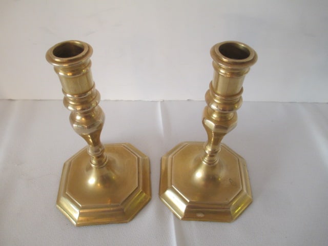 Pair of Brass Candle Sticks - 2