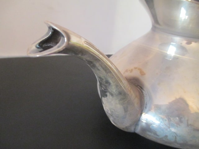 Wilhelm Theodor Binder 925 Sterling Art Nouveau Coffee Pot, Teapot and Two Creamers - 12