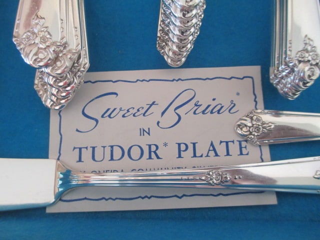 67 Pieces of Oneida Plate Tudor Plate "Sweet Briar" Flatware and Serving Pieces in Reed&Barton - 4