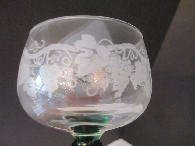 Six German "Roemer" Style Hock Wine Goblets - 4