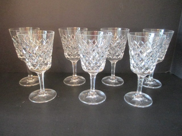 Seven Gorham "Irish Mist" Wine Glasses: 6"h 