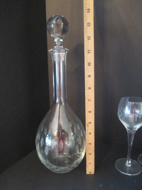 Etched Crystal Port Wine/Sherry Set - 6