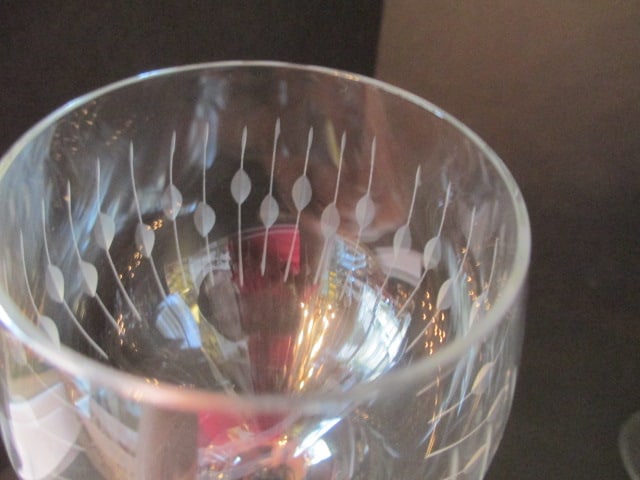 Etched Crystal Port Wine/Sherry Set - 9