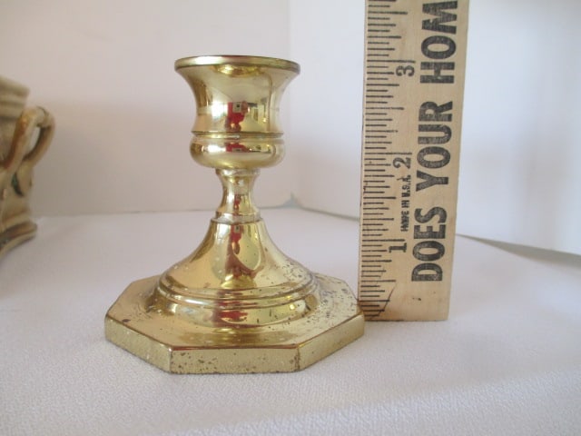 Baldwin Brass Candle Holder, Trinket Box, Two Small Bells and Centerpiece Planter - 2