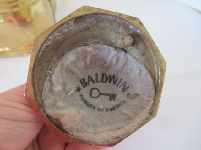 Baldwin Brass Candle Holder, Trinket Box, Two Small Bells and Centerpiece Planter - 4