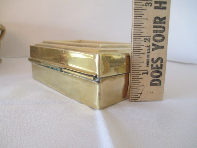 Baldwin Brass Candle Holder, Trinket Box, Two Small Bells and Centerpiece Planter - 9