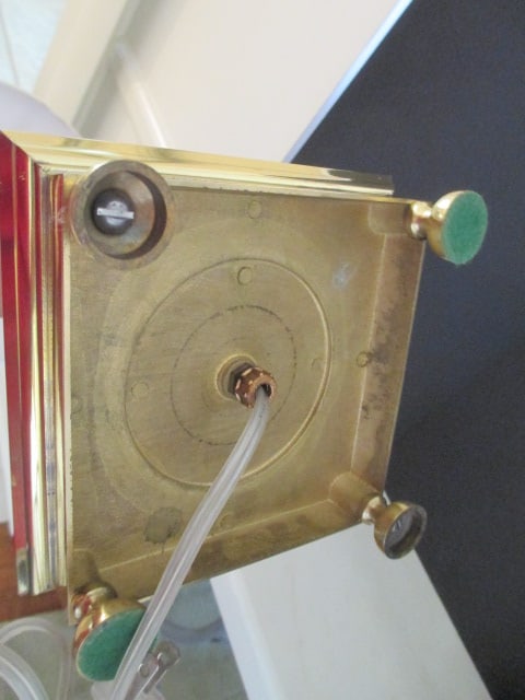 Pair of Brass and Glass Bamboo Buffet Lamps - 7