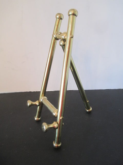 Handpainted "Coconut Safari" Charger with Brass Easel - 5