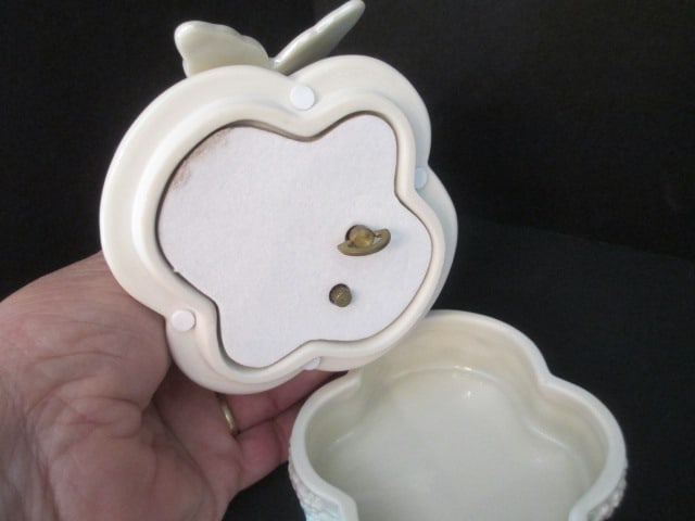 Gold Tone Mirrored Vanity Tray, Lenox Butterfly Musical Trinket Box, - 10