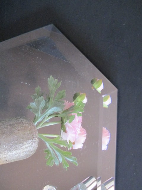 Beveled Mirror Vanity Tray, Silk Flower and Collection of Designer Fragrances - 4