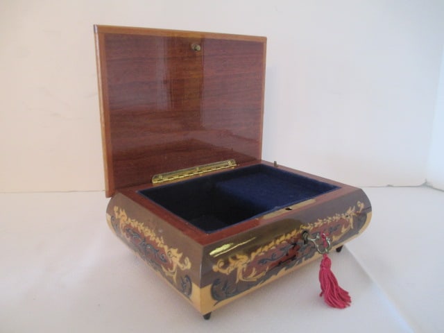 IDI Italian Inlaid Design Reuge Swiss Movement Music Box - 3