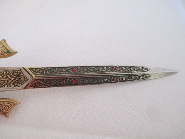 Decorative Spanish Dagger Letter Opener with Sheath - 3