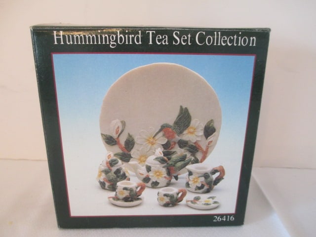 Collector's Hummingbird Tea Set in Original Box: . 