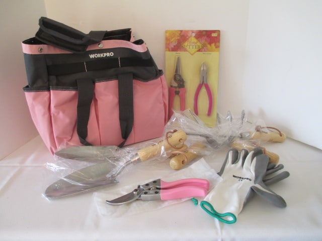 New Ladies Workpro Planting/Weeding Utility Bag and Tools: . 