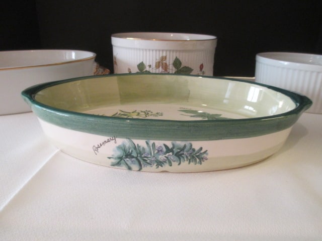 Williams-Sonoma Portugal Pottery Oval Baker, Sheffield Golden Heirloom Baker, - 2