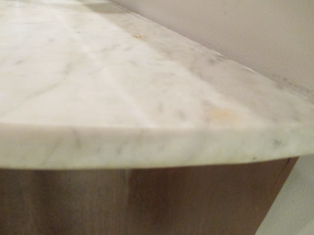 Antique Empire Style Demi Lune Foyer Table with Marble Top - 12