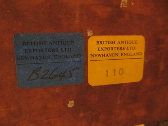 Antique Empire Style Demi Lune Foyer Table with Marble Top - 8