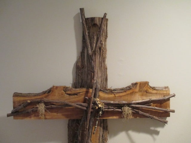 Rustic Live Edge Cross - 2