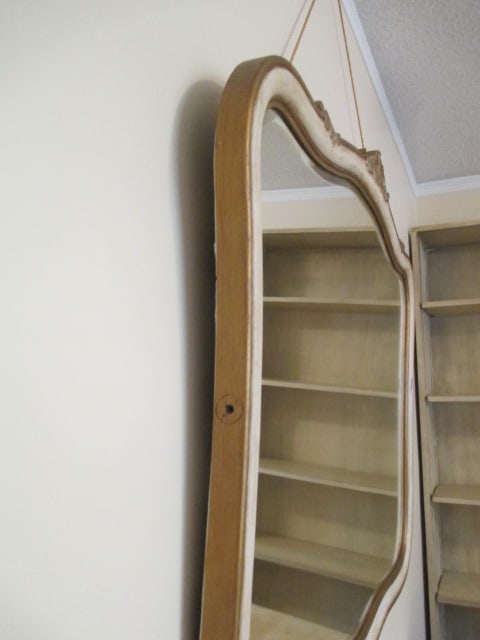 Handpainted Gold Gilt Victorian Beveled Mirror - 6