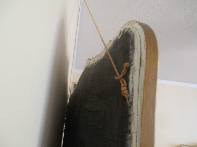 Handpainted Gold Gilt Victorian Beveled Mirror - 7