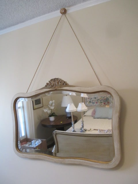 Handpainted Gold Gilt Victorian Beveled Mirror (1 of 6)
