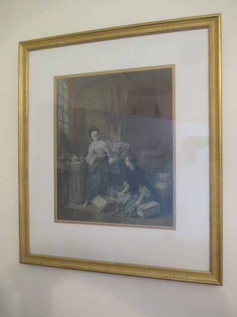 Wallace Collection "The Modiste" Print by Francois Boucher: Framed and matted 20" x 23" 