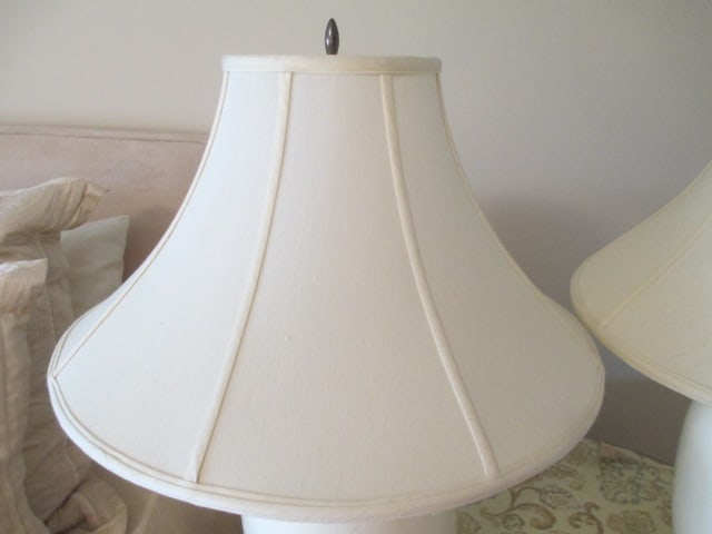 Pair of Cream Color Ceramic Ginger Jar Shape Table Lamps - 3
